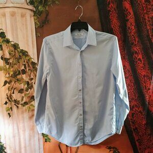 Calvin Klein 16 34/35 Blue Shirt Slim Fit, non-iron 100% Cotton